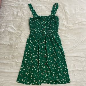 Womens small green floral dress
